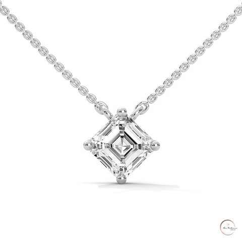 1 CT. Asscher-Cut Diamond Solitaire Pendant