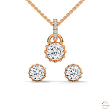 1 CT. Crown Diamond Earring & Pendant Set