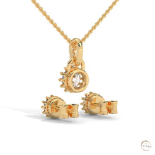 1 CT. Crown Diamond Earring & Pendant Set