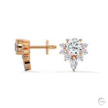 1 CT. Round & Marquise Diamond Studs