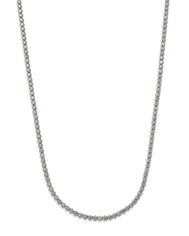 Elegant 14K gold diamond tennis necklace featuring lab-grown diamonds in a timeless, handcrafted design. Available in yellow, white, or rose gold.
