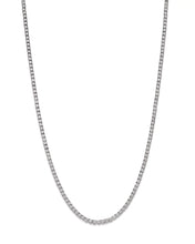 14K gold diamond tennis necklace featuring lab-grown diamonds in a classic design, available in Yellow Gold, White Gold, Rose Gold, and Platinum.