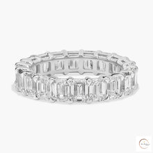 13 Ct. Emerald Cut Lab Diamond Eternity Band
