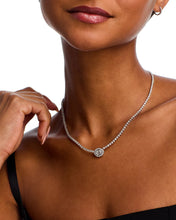 14K White Gold Lab Diamond Tennis Necklace 18 inch With Diamond Pendant – Luxury Fine Jewelry