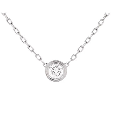 14K gold solitaire diamond necklace featuring a bezel-set round diamond on a delicate chain, designed for effortless elegance and everyday luxury.