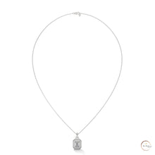 1.0 CT. Emerald-Cut Diamond Halo Pendant