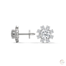 1.0 CT. Round Floral Diamond Studs