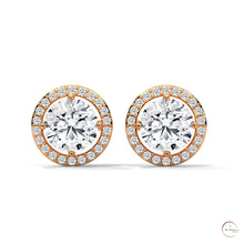 1.10 CT. Halo Diamond Stud Earrings