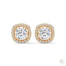 1.25 CT. Cushion Halo Diamond Stud Earrings