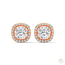 1.25 CT. Cushion Halo Diamond Stud Earrings