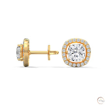 1.25 CT. Cushion Halo Diamond Stud Earrings