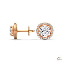 1.25 CT. Cushion Halo Diamond Stud Earrings