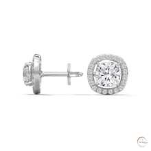 1.25 CT. Cushion Halo Diamond Stud Earrings