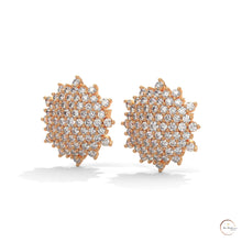 1.25 CT. Floral Diamond Cluster Stud Earrings