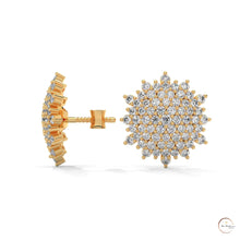1.25 CT. Floral Diamond Cluster Stud Earrings