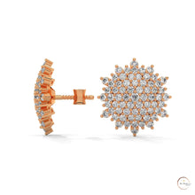 1.25 CT. Floral Diamond Cluster Stud Earrings