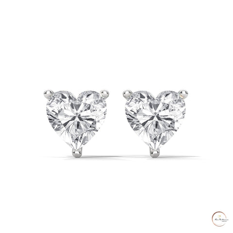 1.25 CT. Heart Lab Diamond Studs