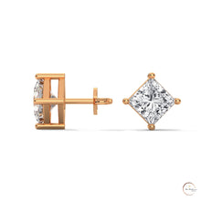 1.25 CT. Princess-Cut Lab Diamond Studs
