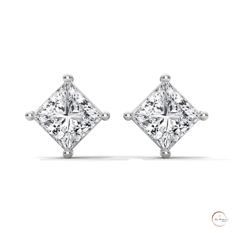 1.25 CT. Princess-Cut Lab Diamond Studs