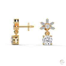 1.25 CT. Starburst Diamond Drop Earrings