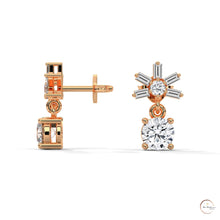 1.25 CT. Starburst Diamond Drop Earrings