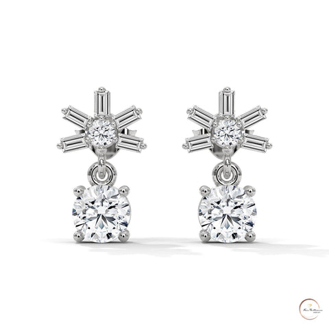 1.25 CT. Starburst Diamond Drop Earrings