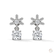 1.25 CT. Starburst Diamond Drop Earrings