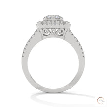 1.25 Ct. Lab Diamond Halo Engagement Ring