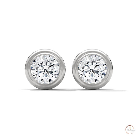 1.30 CT. Bezel Lab Diamond Studs