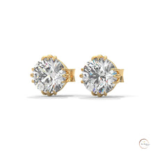 1.30 CT. Floral Crown Lab Diamond Studs