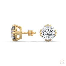 1.30 CT. Floral Crown Lab Diamond Studs