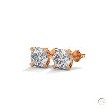 1.30 CT. Heart Prong Solitaire Diamond Studs