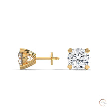 1.30 CT. Heart Prong Solitaire Diamond Studs