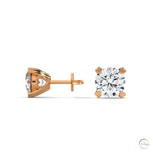 1.30 CT. Heart Prong Solitaire Diamond Studs