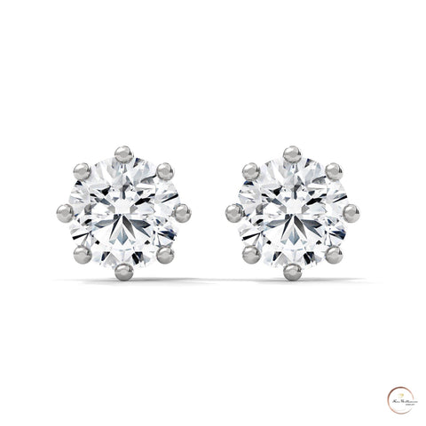 1.30 CT. Lab Diamond Stud Earrings (8-Prong)