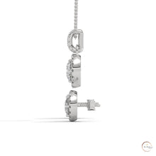1.40 CT. Halo Diamond Pendant & Studs Set
