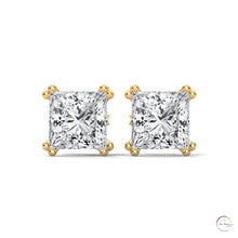 1.50 CT. Princess-Cut Diamond Stud Earrings