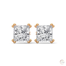 1.50 CT. Princess-Cut Diamond Stud Earrings