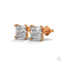 1.50 CT. Princess-Cut Diamond Stud Earrings