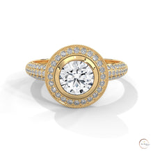 1.50 Ct. Double Halo Lab Diamond Engagement Ring