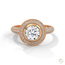 1.50 Ct. Double Halo Lab Diamond Engagement Ring