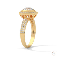 1.50 Ct. Double Halo Lab Diamond Engagement Ring