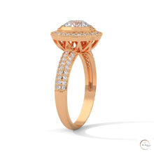 1.50 Ct. Double Halo Lab Diamond Engagement Ring