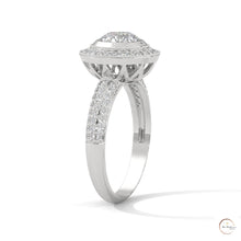 1.50 Ct. Double Halo Lab Diamond Engagement Ring