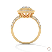 1.50 Ct. Double Halo Lab Diamond Engagement Ring