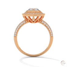 1.50 Ct. Double Halo Lab Diamond Engagement Ring