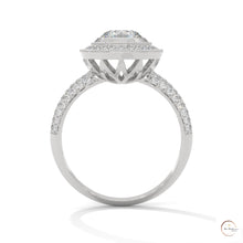 1.50 Ct. Double Halo Lab Diamond Engagement Ring
