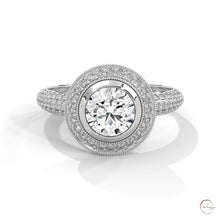 1.50 Ct. Double Halo Lab Diamond Engagement Ring
