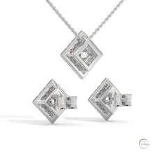 1.60 CT. Princess Halo Diamond Earrings