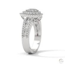 1.60 Ct. Pear Halo Lab Diamond Engagement Ring